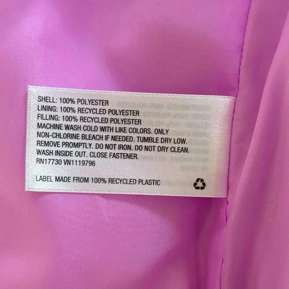 Wild Fable Cropped Puffer Coat Jacket in Magenta Pink Size L - Picture 7 of 8